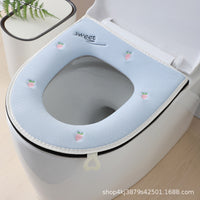 Universal Zippered Toilet Seat Cover for All Seasons, Washable Soft Toilet Cushion for Home Bathroom