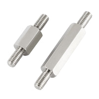 304 Stainless Steel Hex Standoff Studs, Nickel Plated Double-Ended Screws, M3-M6