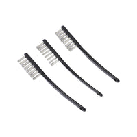 1-Row Stainless Steel Wire Brush with Plastic Handle for Cleaning and Rust Removal
