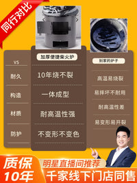 Portable Wood Burning Stove for Outdoor Camping and Indoor Heating, Multi-functional Cooker