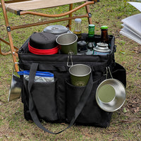 Large Capacity Outdoor Camping Storage Bag for Picnic Tools and Cookware, Multifunctional Waterproof Organizer