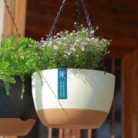 Self-Watering Hanging Planter Basket for Indoor Outdoor Plants with Double Chain