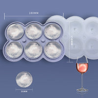 Large Sphere Ice Cube Mold Food-Grade Silicone Round Ice Ball Maker for Whiskey and Cocktails