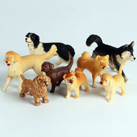 Kids' Miniature Dog Figurines Set - Golden Retriever, Shiba Inu, Husky - Cake Toppers & Car Ornaments
