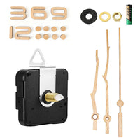 Beech Wood DIY Silent Quartz Clock Movement Kit with Long Shaft Hands for Wall Clocks