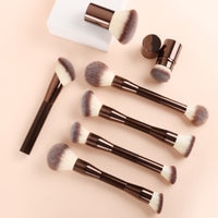 7-Piece Double-Ended Retractable Makeup Brush Set, Portable Cosmetic Brushes