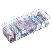 Clear Multi-Layer Data Cable & Contact Lens Storage Box with Dividers