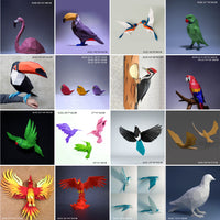Bird Series 2 Creative Paper Model DIY 3D Origami Art Decoration Wall Hanging Ornament