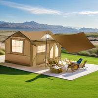 Inflatable Outdoor Camping Tent with Integrated Rainfly and Portable Design