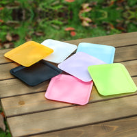 Colorful Square Plastic Plant Pot Saucer for Succulents and Small Plants