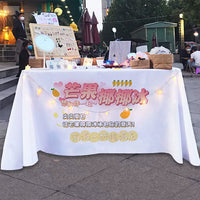 Mango Coconut Ice Tablecloth for Folding Tables, Stall Decoration, Night Market Drink Promotion Sign