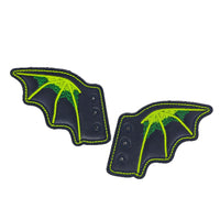 Halloween Black Bat Wing Shoe Clips Boot Straps DIY Vampire Decoration Accessories