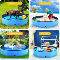 Foldable PVC Pet Swimming Pool for Dogs and Cats, Portable Bathing Tub