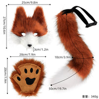 Realistic Wolf Mask and Tail Set for Halloween & Cosplay Parties