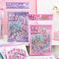 Capybara & Bunny Miniature Scene 3D Coil Notebook with Stickers