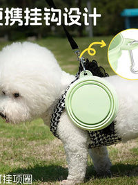 Portable Collapsible Silicone Pet Bowl for Food and Water - Travel-Friendly Dog and Cat Feeding Dish