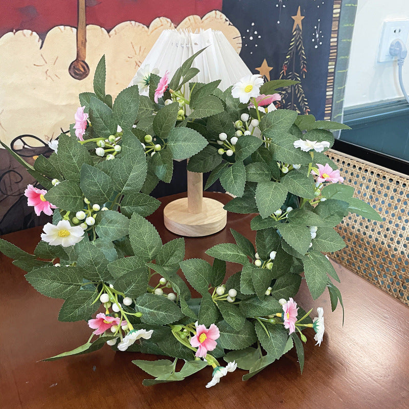 Artificial Floral Wreath for Front Door Wall Window Farmhouse Decor