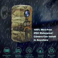 Low Power 4G Outdoor Camouflage Hunting Camera with Night Vision and Solar Panel