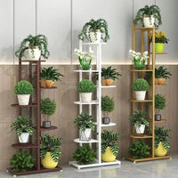 Multi-Tier Wrought Iron Plant Stand for Indoor and Outdoor Use