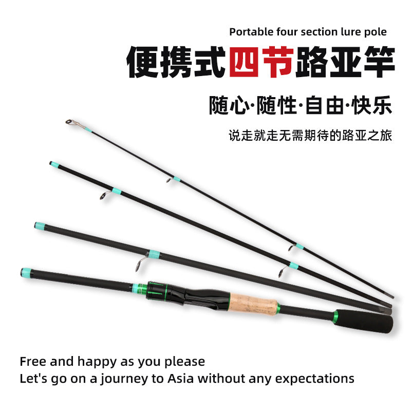 Portable Multi-Section ML Lure Fishing Rod for Travel