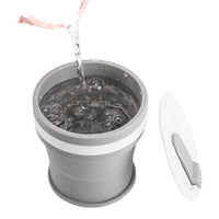 Foldable Silicone Travel Cup with Lid - Food-Grade, High-Temperature Resistant, Portable Toothbrushing Mug