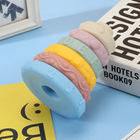 Soft Silicone Stacking Blocks Teether Toy for Babies, Rainbow Ring Educational Play Set with Embossed Numbers
