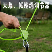 Reflective Guy Line Rope with Pulley Adjuster for Tents and Tarps