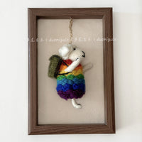 Handmade Felt Sheep Keychain Car Charm Bag Pendant