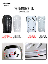Kids' Double-Layer Soccer Shin Guards with Ankle Protection for Training