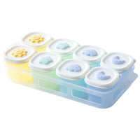 Beitaishi Baby Food Freezer Tray Silicone Individual Compartment Box for Puree Storage, Steaming Mold