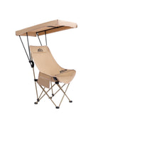 Outdoor Folding Camping Chair with Canopy, Portable Beach Moon Chair for Picnic Fishing