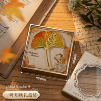 Vintage Leaf Metal Bookmark with Gift Box, Elegant Design for Students and Teachers
