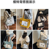 Fashionable Large Capacity Transparent Tote Bag for Students