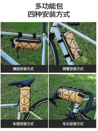 Mountain Road Bike Front Frame Bag, Bicycle Storage Bag for Folding Bikes, Cycling Equipment