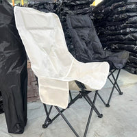 Padded High-Back Moon Chair Portable Outdoor Folding Recliner for Camping & Beach