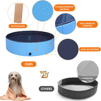 Foldable PVC Pet Bathing Pool for Dogs and Cats, Portable Outdoor Pet Swimming Tub