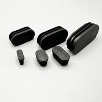 Oval Tube Inserts for Furniture Legs - PE Plastic End Caps for Chairs and Tables