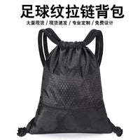 Waterproof Oxford Drawstring Backpack with Zipper Pocket for Sports and Outdoor Activities