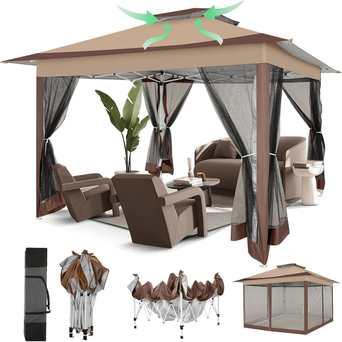 Mosquito Net for Outdoor Pavilion Gazebo