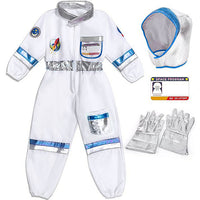 Kids Astronaut Costume Set with Gloves for Halloween Cosplay & Parties