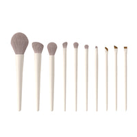 Cloud Ceramic 10/12-Piece Makeup Brush Set with Portable Bag for Eyeshadow, Foundation, Blush