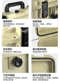 Waterproof Hard Case with Foam, Impact Resistant Equipment Storage Box for Camera, Tools, and Instruments