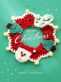Christmas Pet Scarf with Bell and Bowtie, Hand-Knitted Crochet Collar for Dogs and Cats