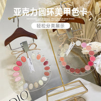Nail Art Color Display Board with Ring Hanger for Gel Polish Swatches