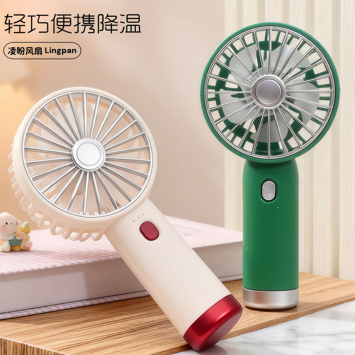Portable USB Rechargeable Handheld Mini Fan with 3-Speed Adjustment for Outdoor Use and Promotional Gifts