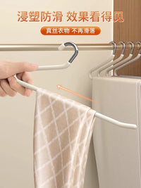 German-Style Goose-Neck Non-Slip Pants Hangers with Rubber Coating for Wardrobe Organization