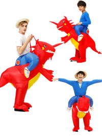 Inflatable Dinosaur Rider Costume for Kids and Adults - Funny Halloween & Performance Outfit