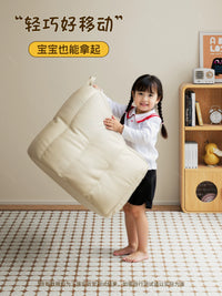 Children's Pumpkin Sofa Bean Bag Chair with Backrest, Scratch-Resistant Faux Leather