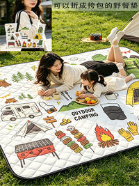 Portable Outdoor Picnic Blanket Mat, Machine Washable, Waterproof & Moisture-proof for Camping, Beach, and Travel