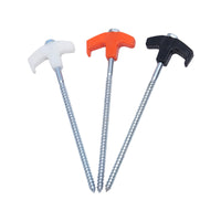 Carbon Steel Hexagonal Fluorescent Ground Pegs for Tents and Canopies